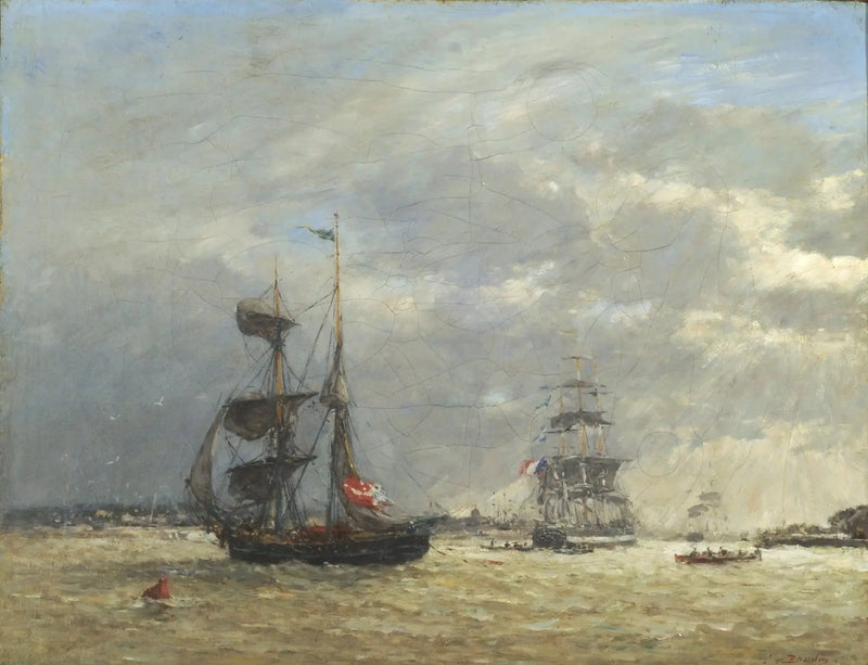 Fırtınalı Hava Altında Escaut - Eugène Boudin