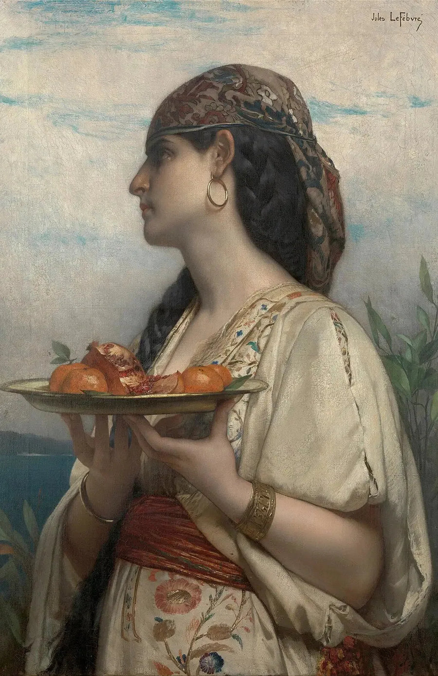 Meyve Tepsili Köle - Jules Lefebvre
