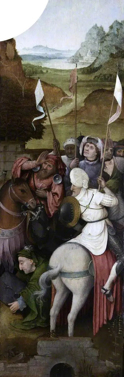 Kralların Mecdusları'nın Atlı Koruması (üç parçalı, sağ kanat içi) - Hieronymus Bosch