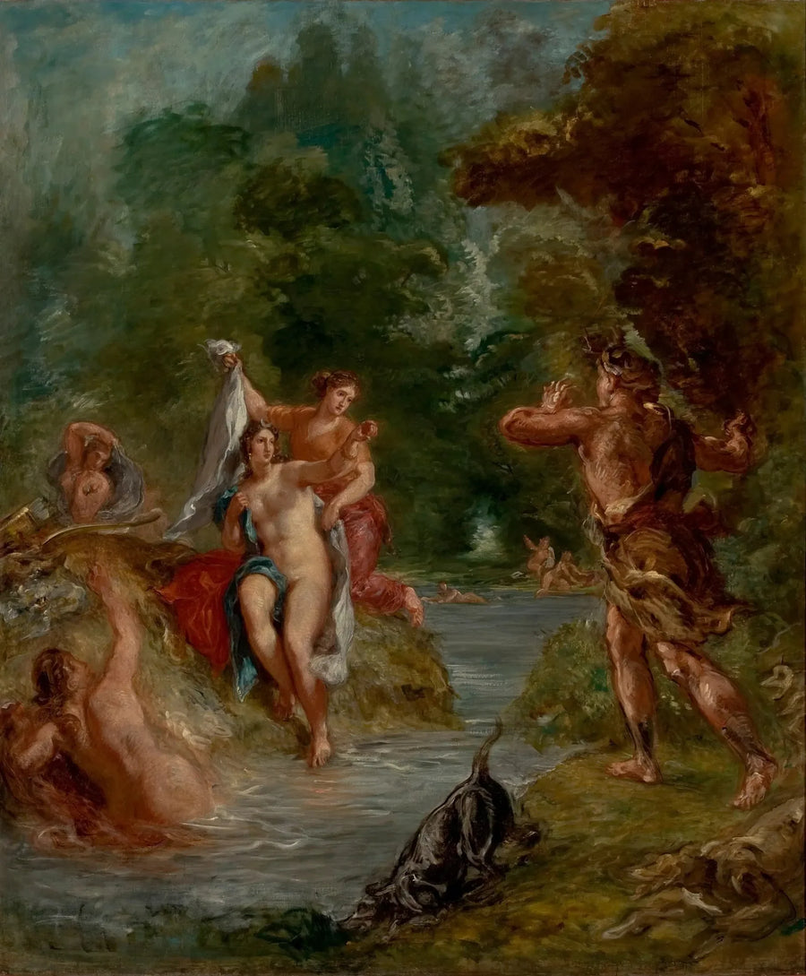 Yaz - Diane'nin Actéon Tarafından Şaşırması - Eugène Delacroix