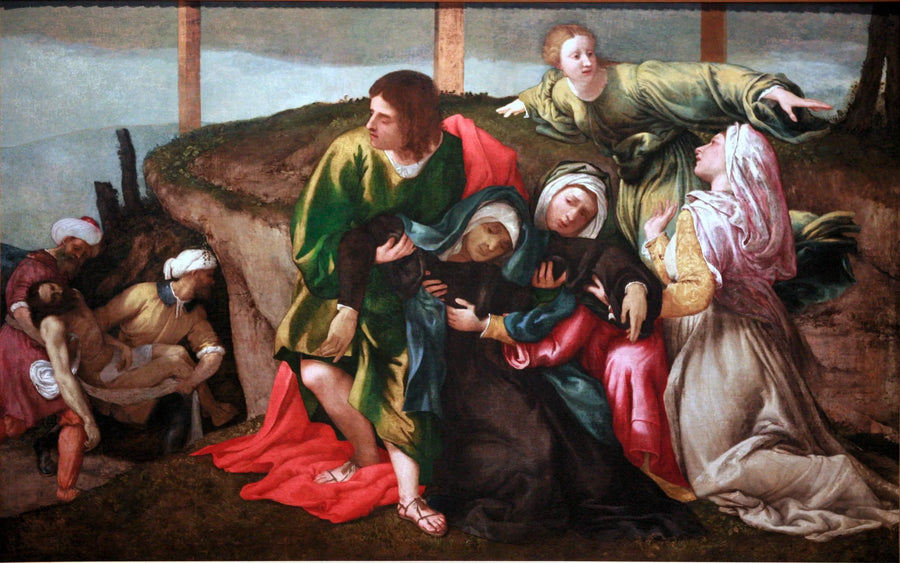 İsa'nın Taşınması Sırasında Meryem'in Bayılması - Lorenzo Lotto