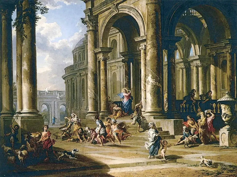 Tapınak Değiştiricilerinin Kovulması - Giovanni Paolo Panini