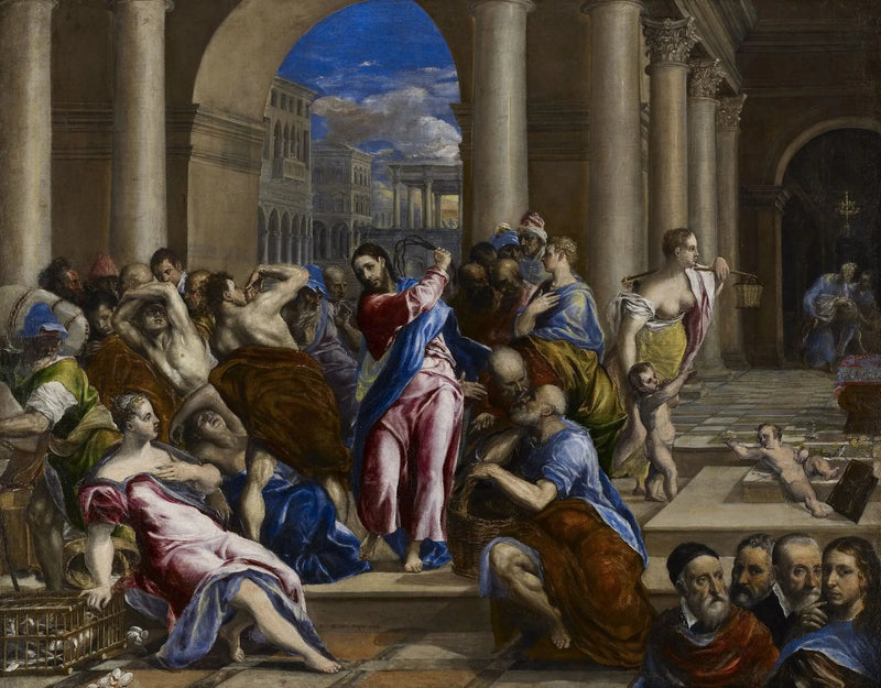 Tapınaktan Tüccarların Kovulması - El Greco