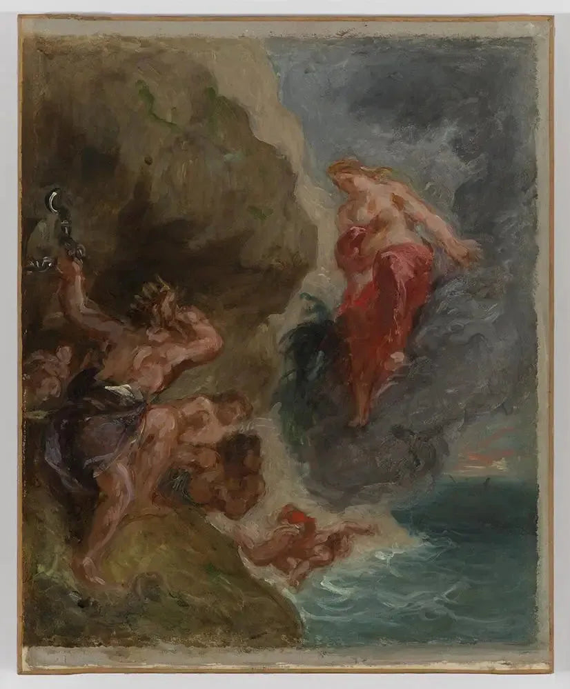 Kış. Junon, Éole'yi yalvarıyor - Eugène Delacroix