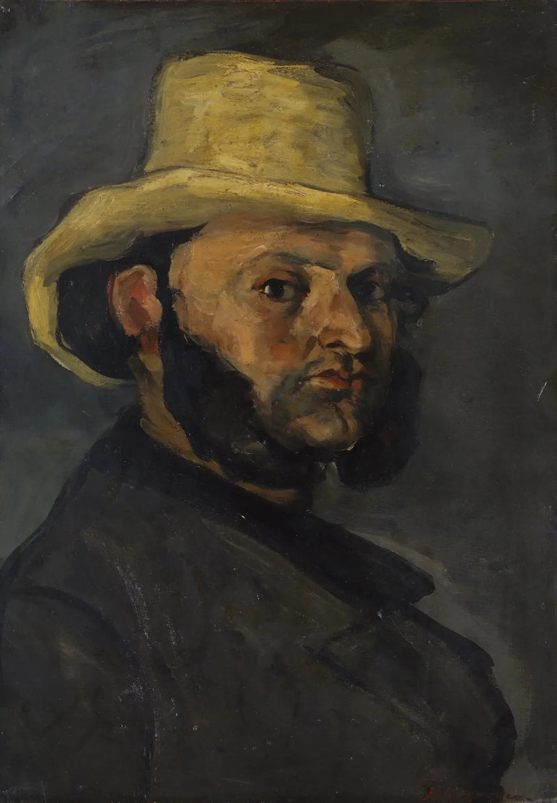 Hasır Şapkalı Adam - Paul Cézanne
