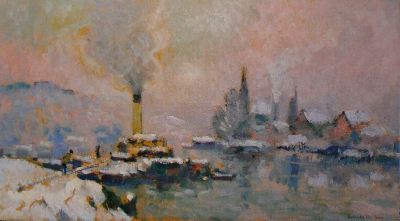 L'île Lacroix kışında - Robert Antoine Pinchon