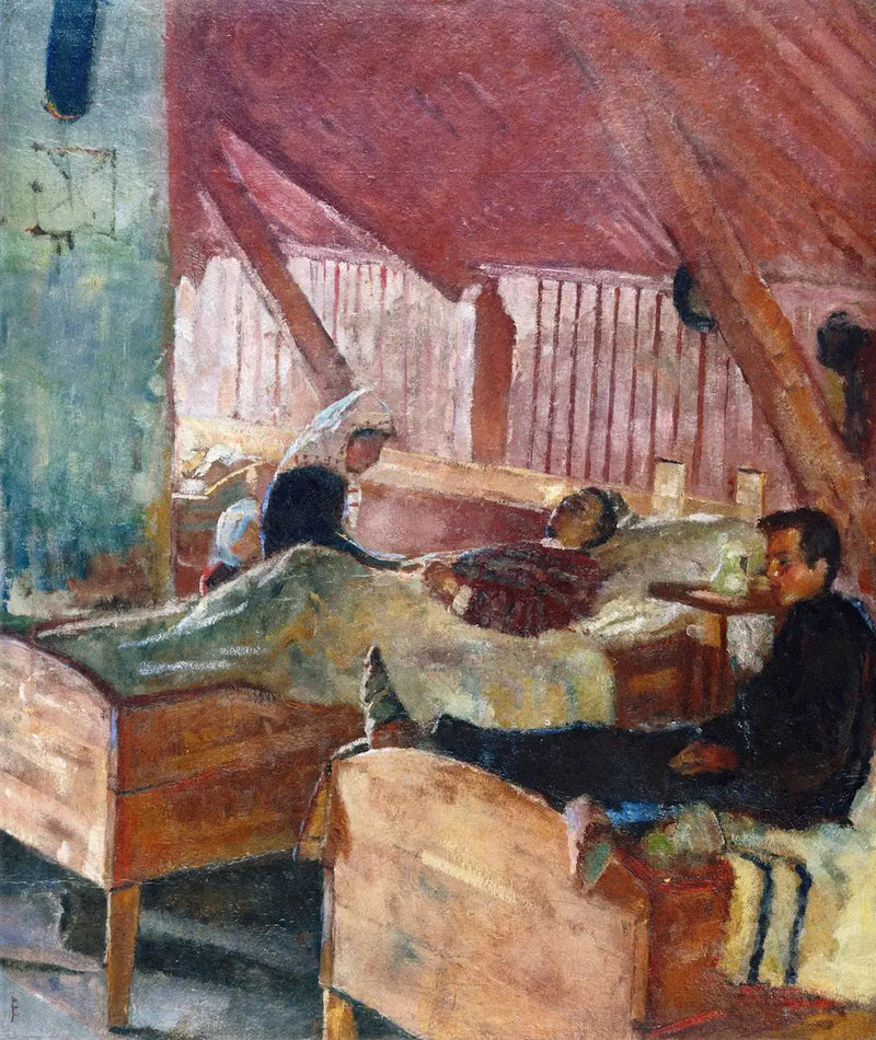 Helgelandsmoen'deki Hemşirelik - Edvard Munch