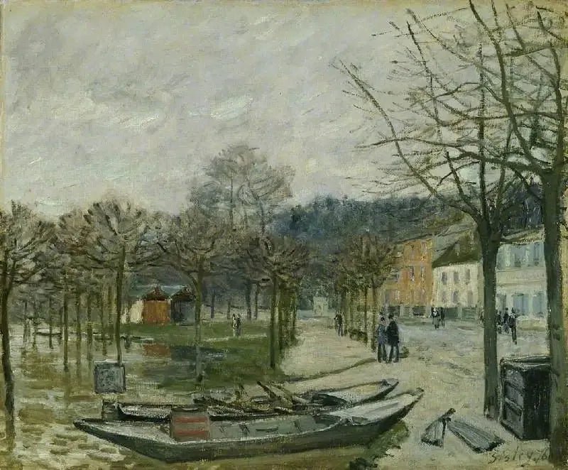 Port-Marly'deki Sel - Alfred Sisley