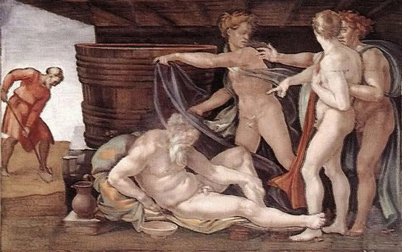 Nuh'un Sarhoşluğu - Michelangelo