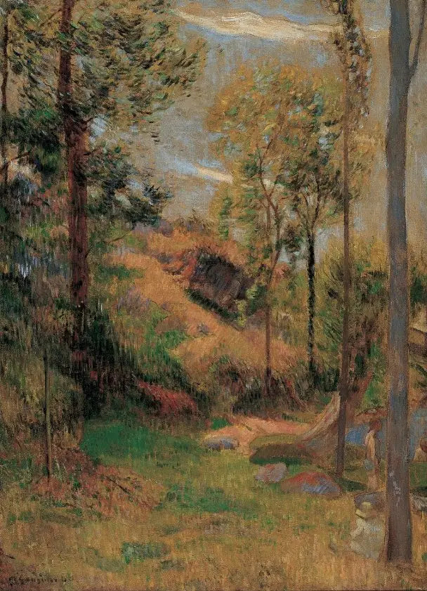 Pont-Aven Limanı Önünde Yüzme - Paul Gauguin