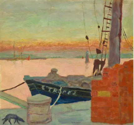 "St Tropez" Barge'si Cannes Limanı'nda - Pierre Bonnard