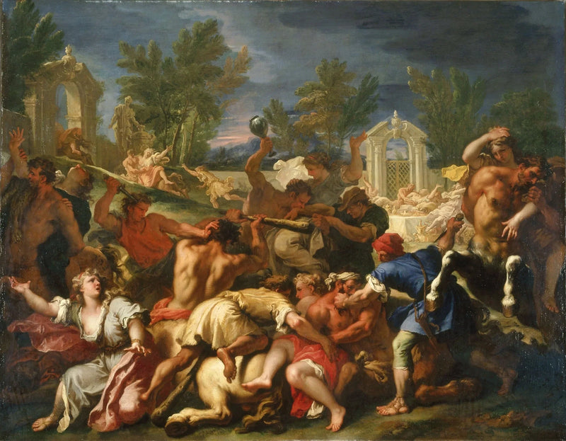 Lapithler ve Yarı İnsan Yarı Atlar Savaşı - Sebastiano Ricci
