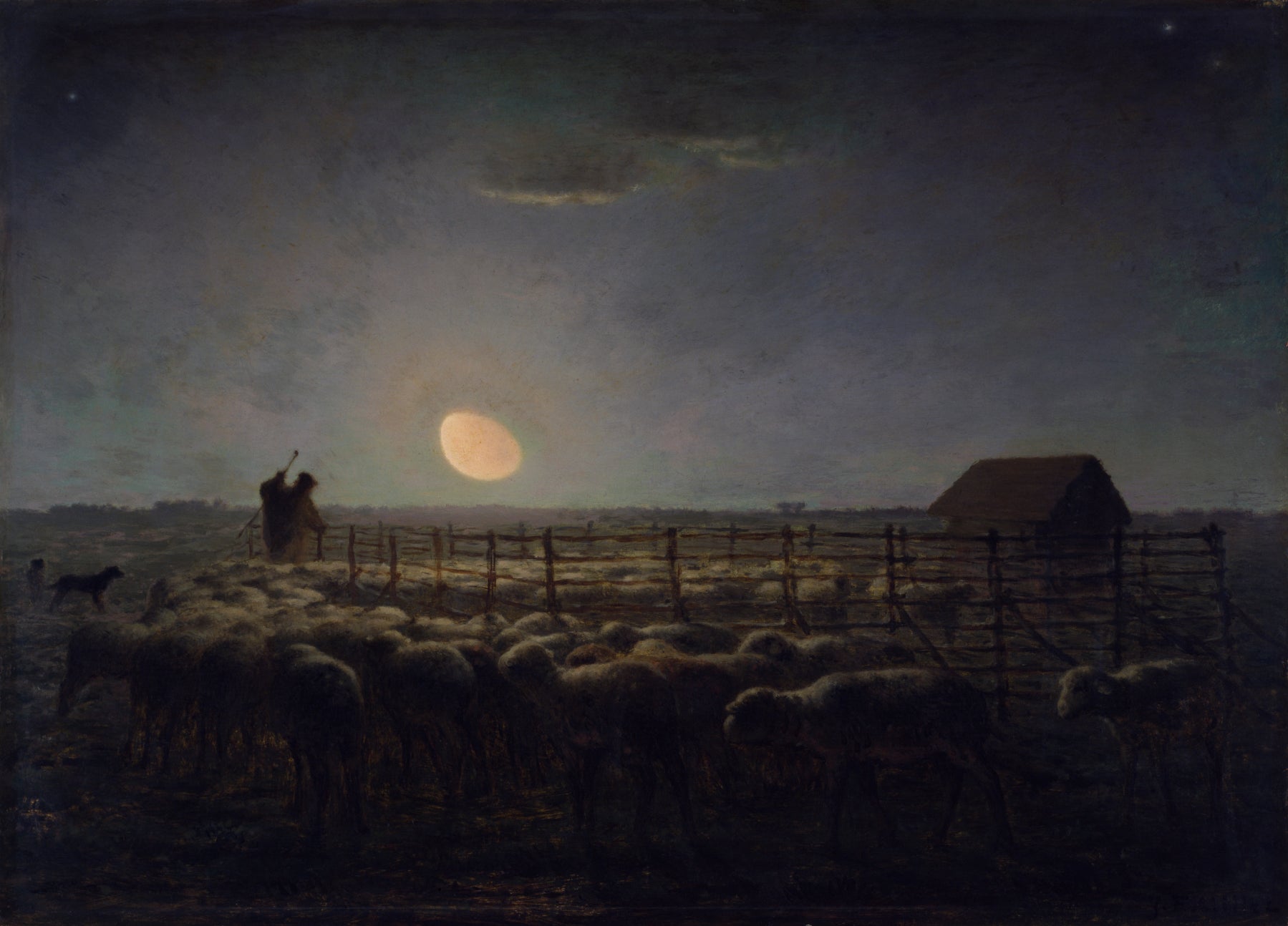 La Bergerie, Clair de Lune - Jean-François Millet