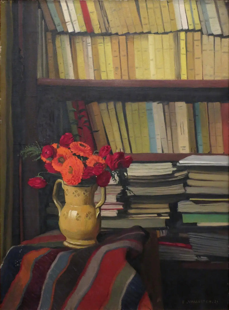 La Bibliothèque (ölü doğa) - Félix Vallotton