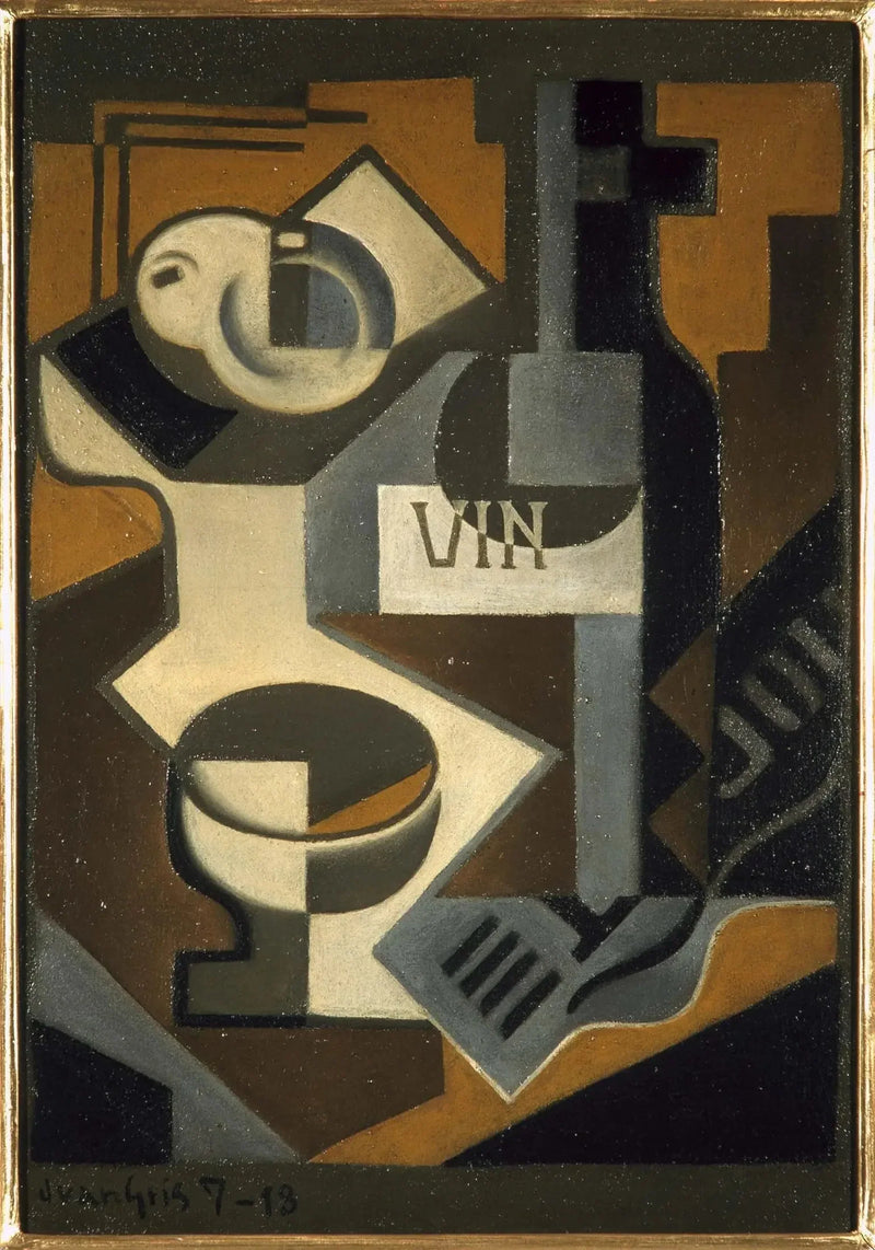 Şarap Şişesi - Juan Gris