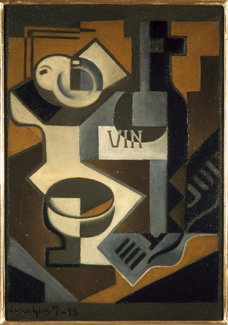 Şarap Şişesi - Juan Gris