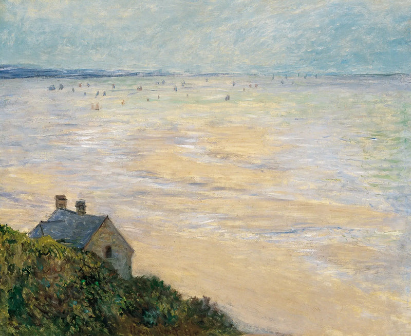La Cabane à Trouville, alçak gelgit - Claude Monet
