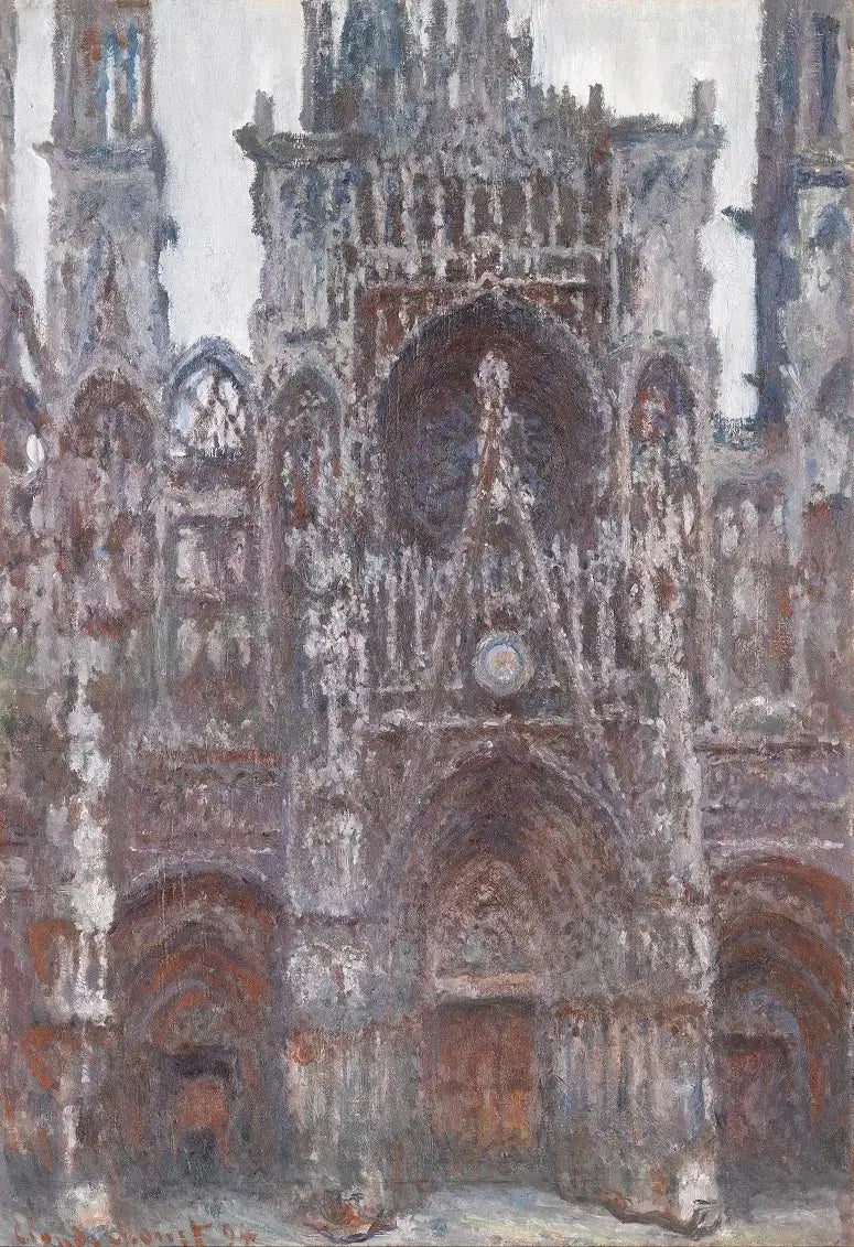 Rouen Katedrali. Ön cepheden görünen kapı, Kahverengi uyum - Claude Monet