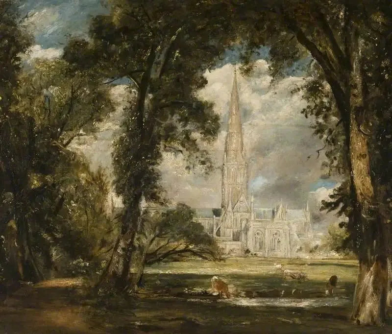 Salisbury Katedrali, Piskopos Bahçesi'nden - John Constable