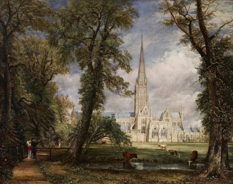 Salisbury Katedrali, piskopos bahçelerinden görünüm - John Constable