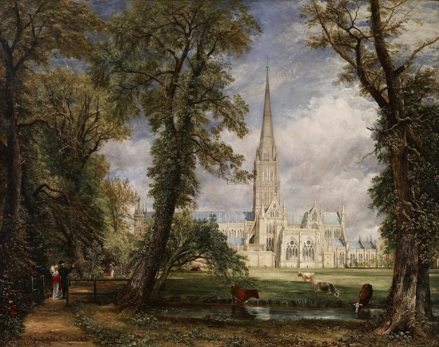 Salisbury Katedrali, piskopos bahçelerinden görünüm - John Constable