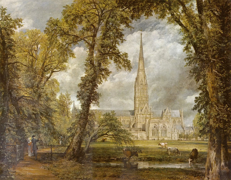 Salisbury Katedrali, piskopos bahçelerinden görünüm - John Constable