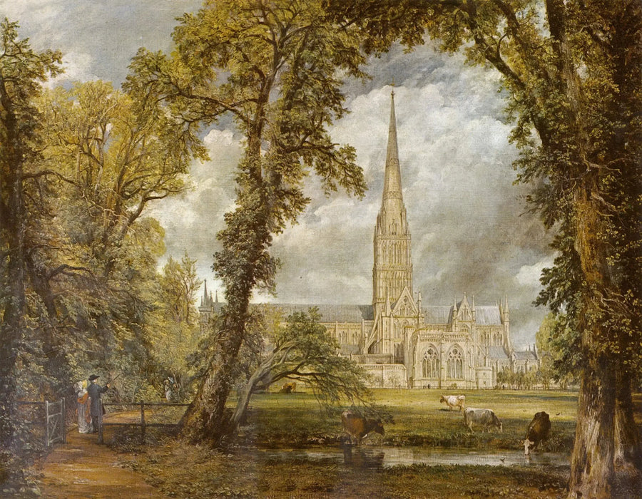 Salisbury Katedrali, piskopos bahçelerinden görünüm - John Constable