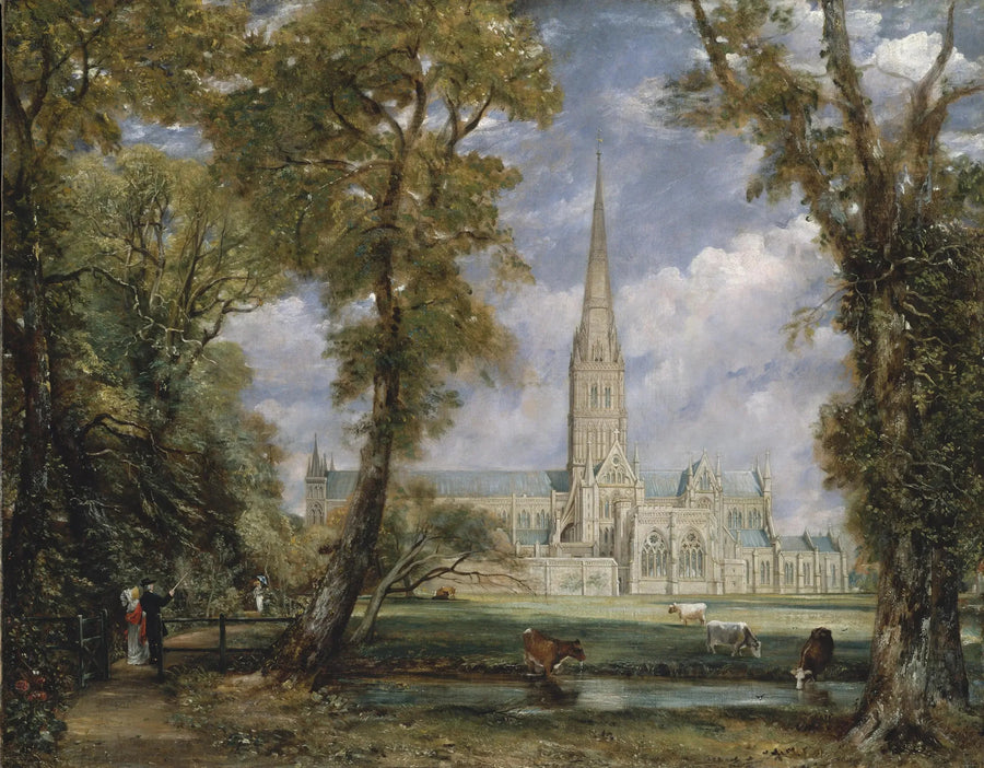 Salisbury Katedrali, piskopos bahçelerinden görünüm - John Constable