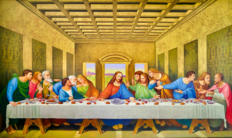 La Cène – Master Apollon tarafından Léonard de Vinci'nin başyapıtının yeniden yorumlanması | 270x160 cm