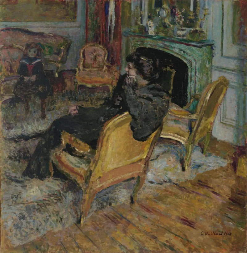 Altın Sandalye, Madame Georges Feydeau ve Oğlu - Édouard Vuillard