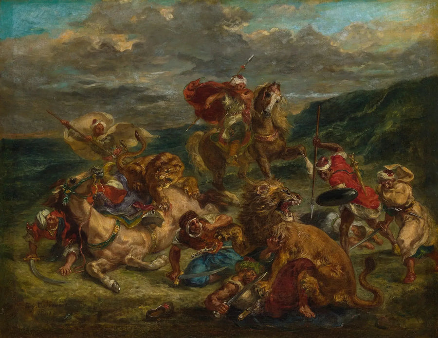 Aslan Avı - Eugène Delacroix