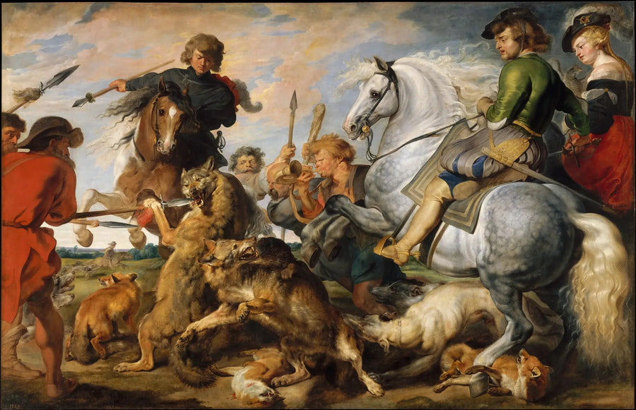 Kurt ve tilki avı - Peter Paul Rubens