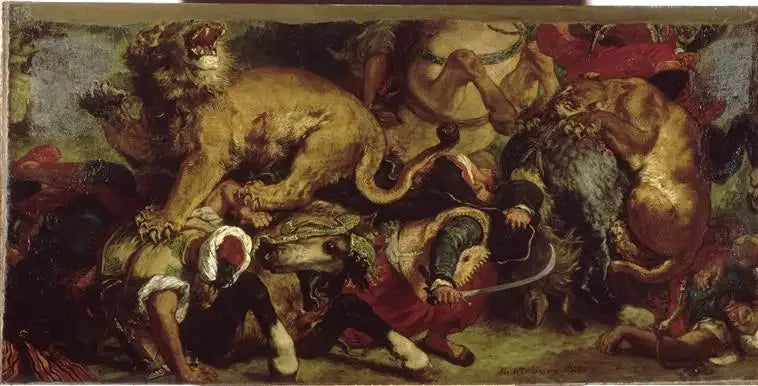 Aslan Avı - Eugène Delacroix