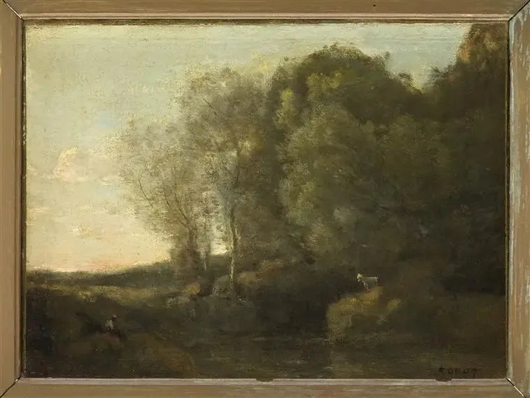 Kayalıkta Keçi - Jean-Baptiste Camille Corot