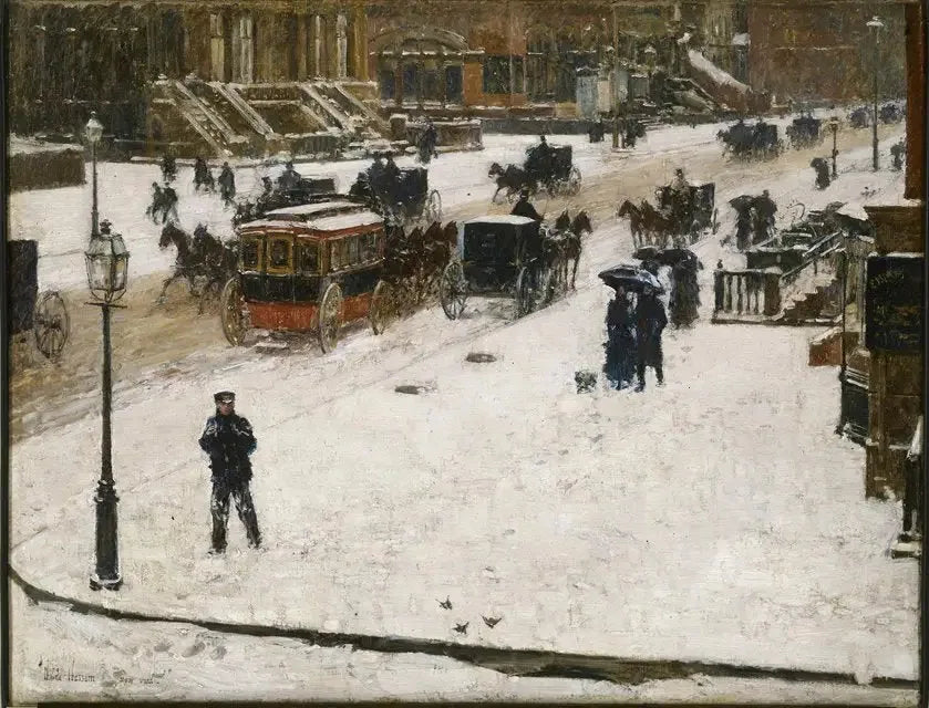 Beşinci Cadde Kışta - Childe Hassam