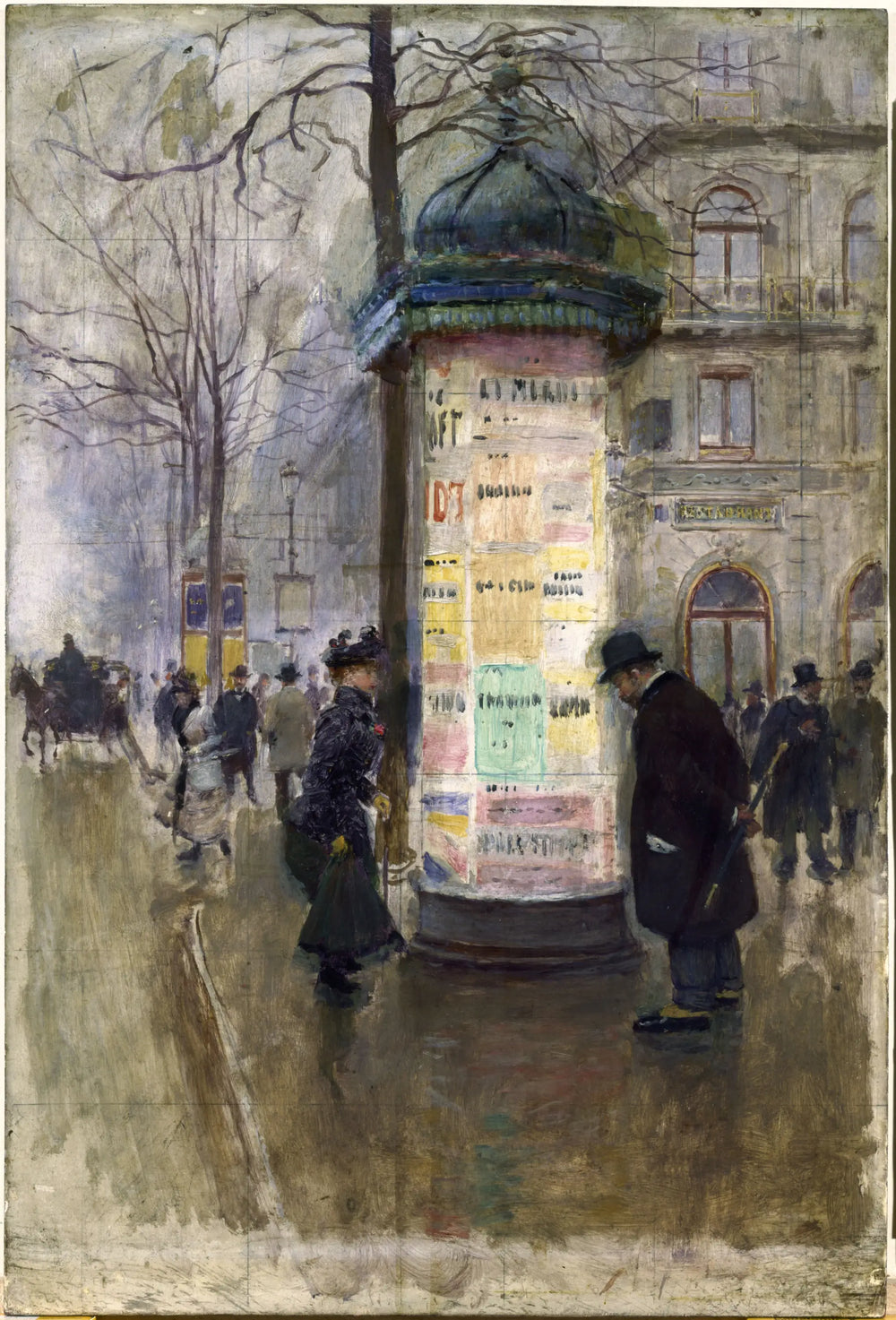 La colonne Morris - Jean Béraud - Alpha Reproduction