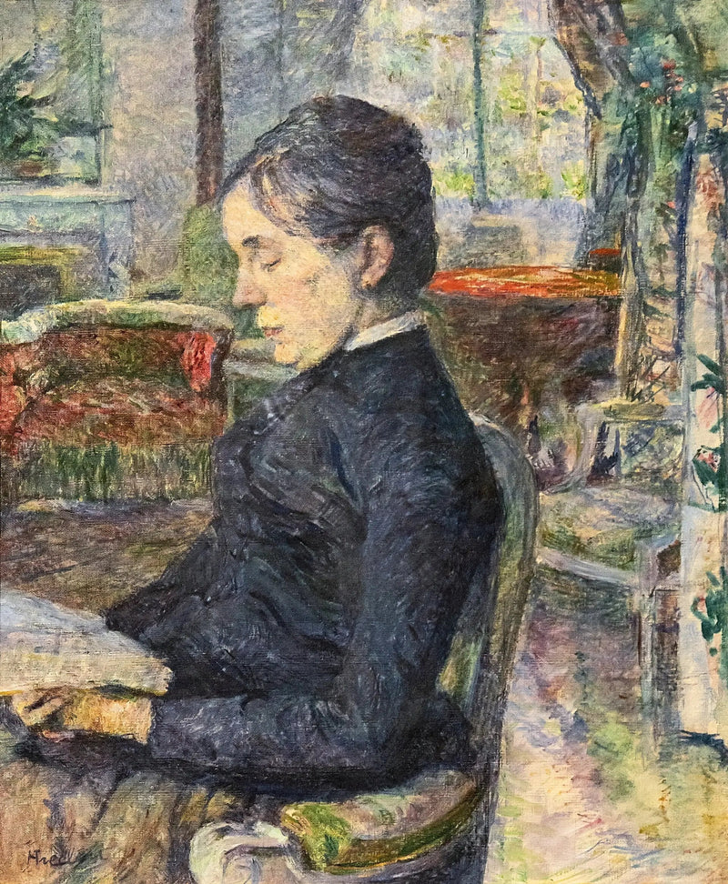 Toulouse-Lautrec'in Malromé Şatosu'ndaki Salonunda Kontes Adèle - Henri de Toulouse-Lautrec