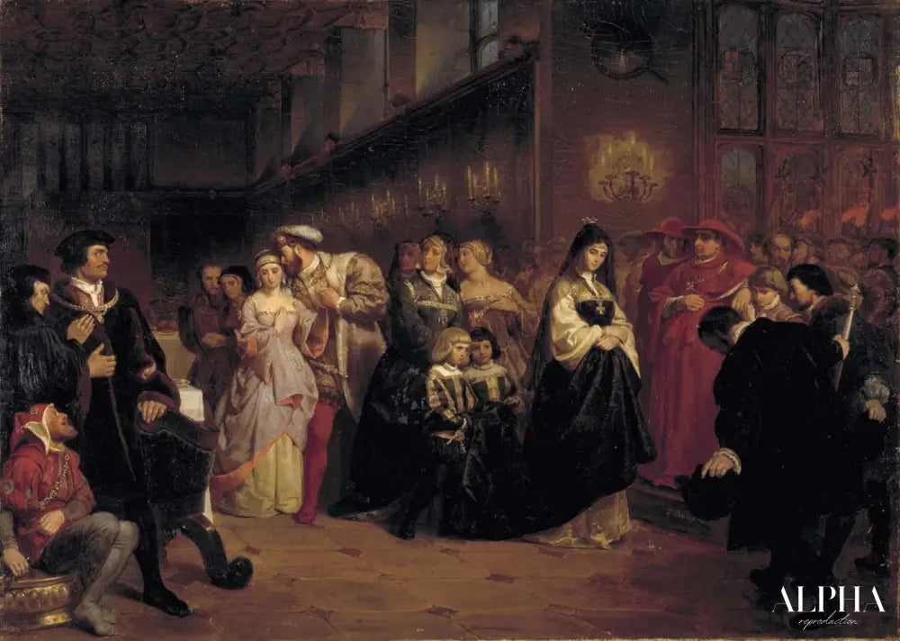 La cour d'Anne Boleyn - Emanuel Leutze - Reproductions de tableaux et peintures haut de gamme