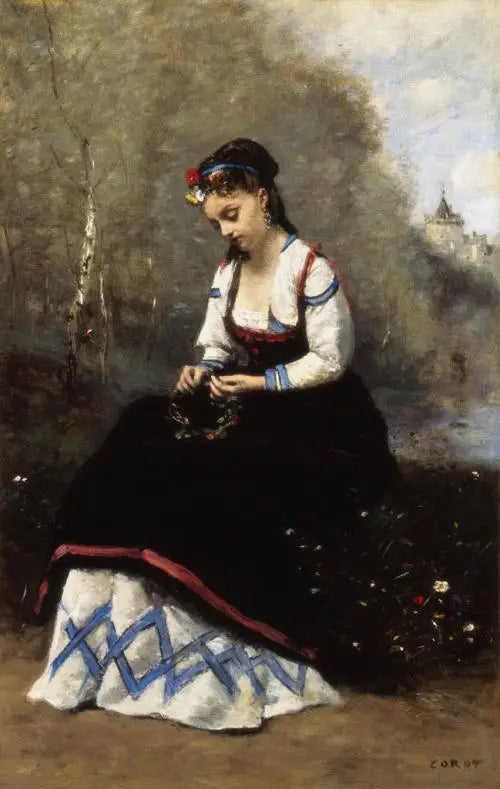 Çiçek Taç - Jean-Baptiste Camille Corot
