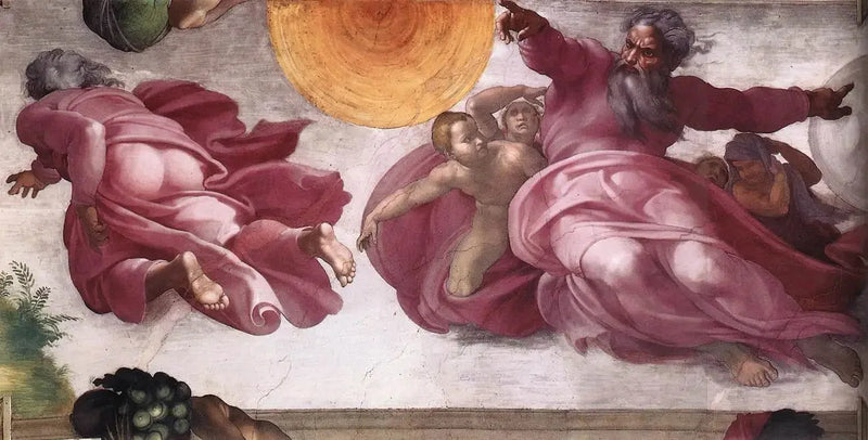 Yıldızlar ve Bitkilerin Yaratılışı - Michelangelo