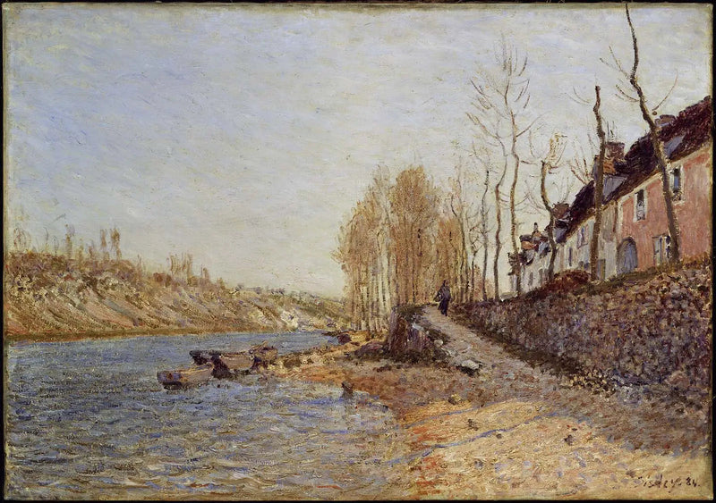 Saint-Mammès'teki Beyaz Haç - Alfred Sisley