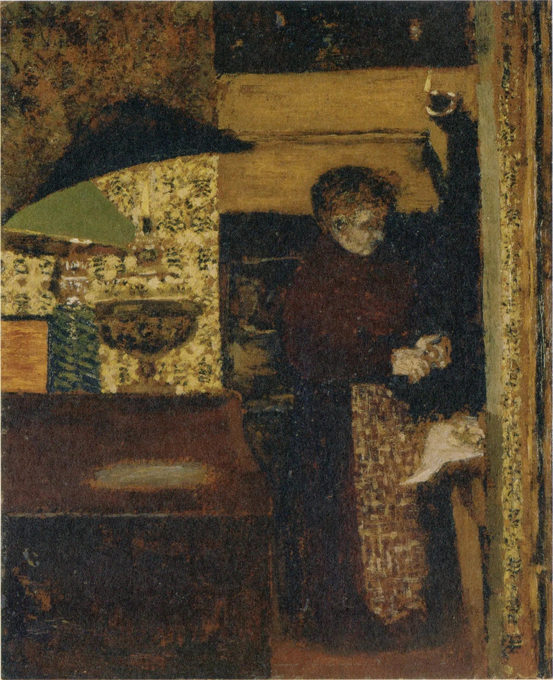 Madame Vuillard'ın patates soyarken yaptığı ocak - Édouard Vuillard
