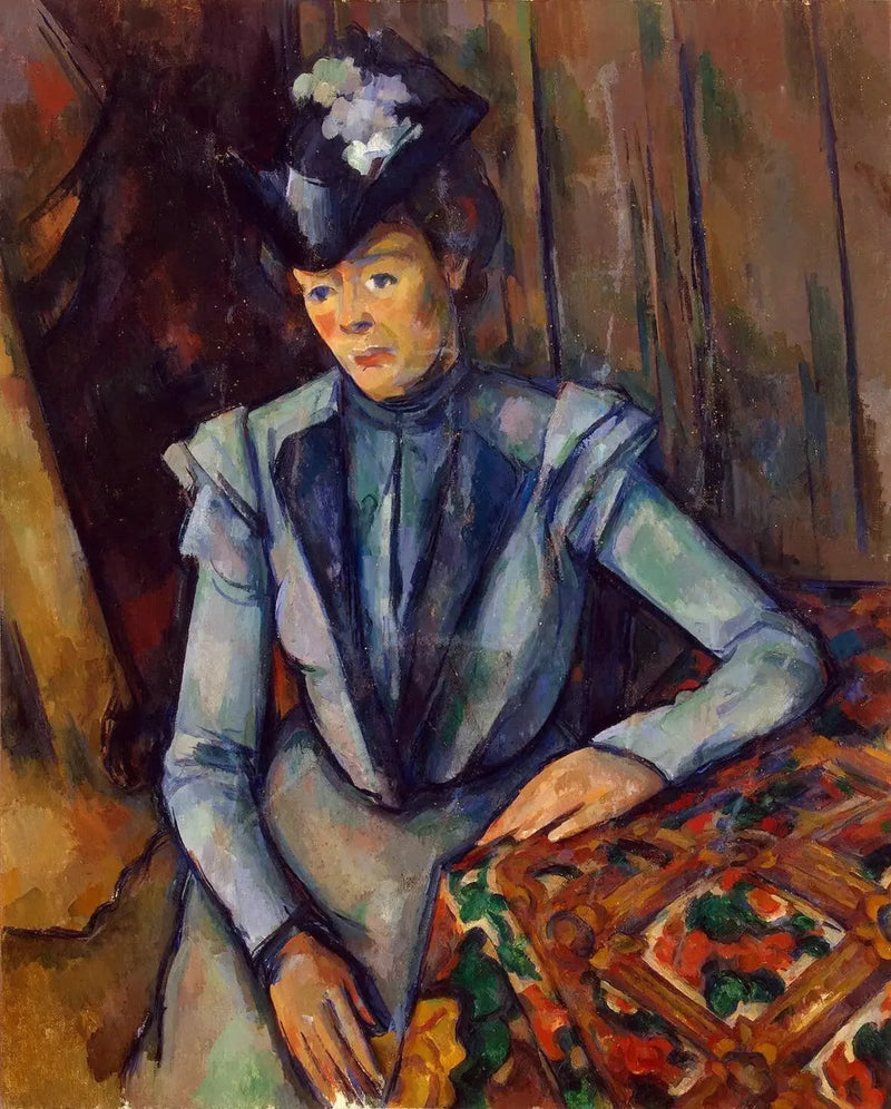 Mavi Elbiseli Kadın - Paul Cézanne