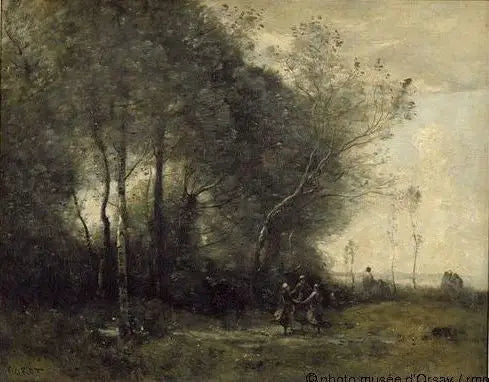 Çobanların Dansı. Arleux'ten Anı - Jean-Baptiste Camille Corot