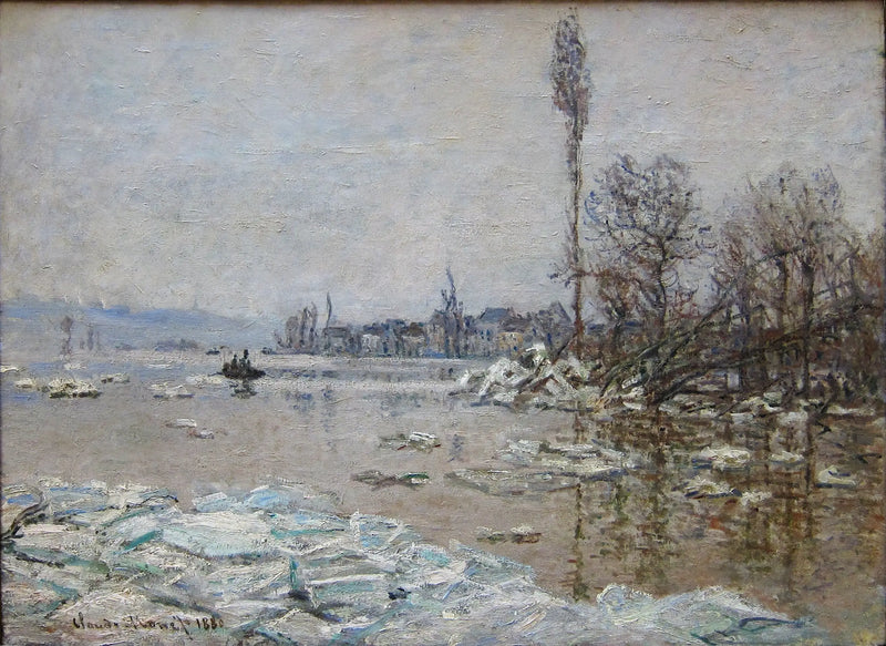 Vétheuil'de Çöküş, Lavacourt manzaralı - Claude Monet