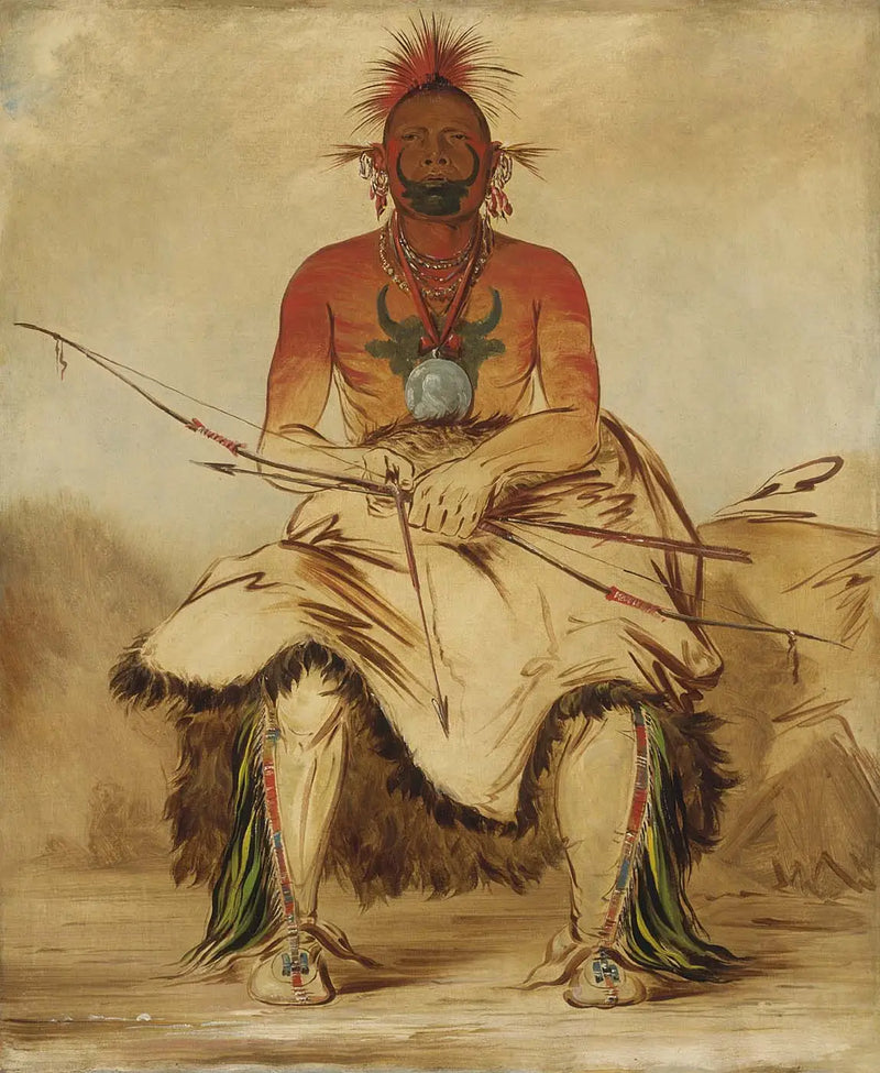 La-dóo-ke-a, Buffalo Bull, büyük Pawnee savaşçısı - George Catlin