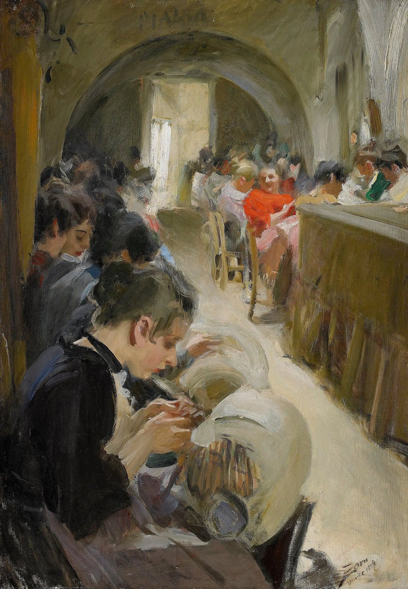 Venice'te Dantel Üretimi - Anders Zorn