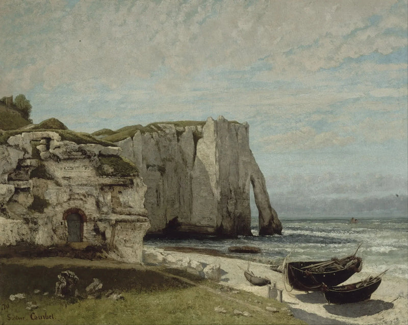 Étretat Kayalıkları Fırtına Sonrası - Gustave Courbet