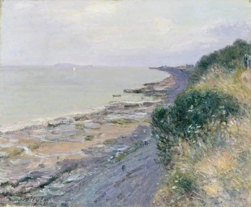 Penarth Kayalığı, akşam, alçak gelgit - Alfred Sisley