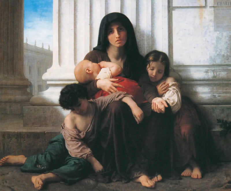 Yoksul Aile (küçültme) - Bouguereau